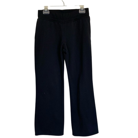 Under Armour Womens Storm Fleece Lined Activewear Pants‎ Size M Black Wider Leg - Picture 1 of 11